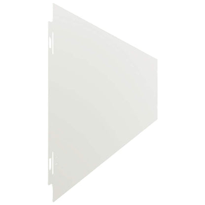 Rasenkanten 50 Stk. Weiß 15x103 cm Kaltgewalzter Stahl