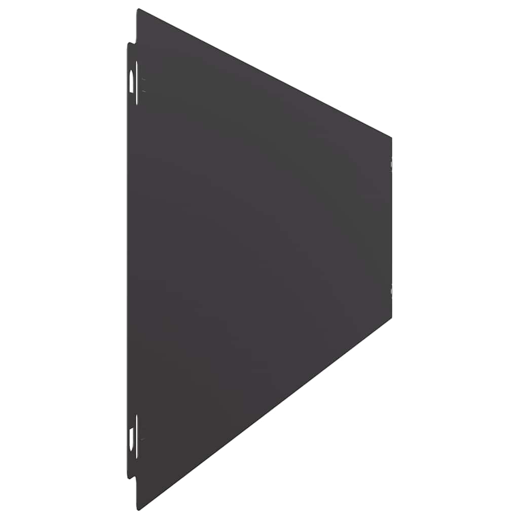 Plænekanter 10 stk Sort 20x103 cm Koldvalset Stål