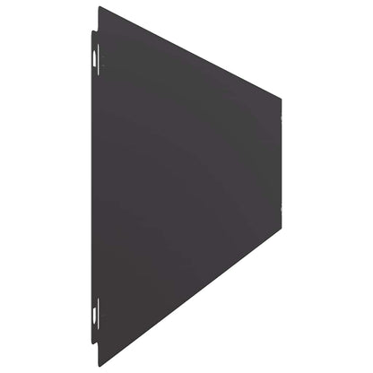 Plænekanter 10 stk Sort 20x103 cm Koldvalset Stål