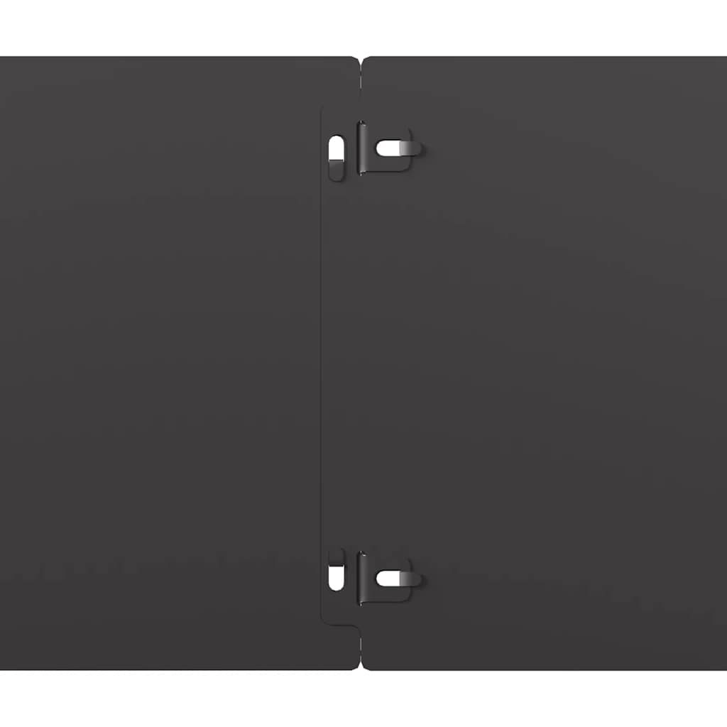 Plænekanter 10 stk Sort 20x103 cm Koldvalset Stål