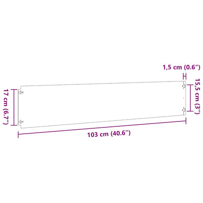 Plænekanter 10 stk Sort 20x103 cm Koldvalset Stål