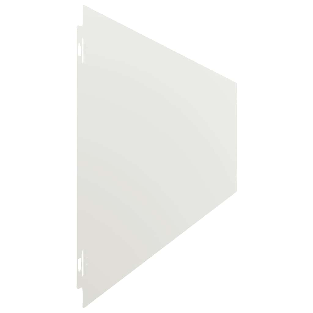 Rasenkanten 30 Stk. Weiß 20x103 cm Kaltgewalzter Stahl