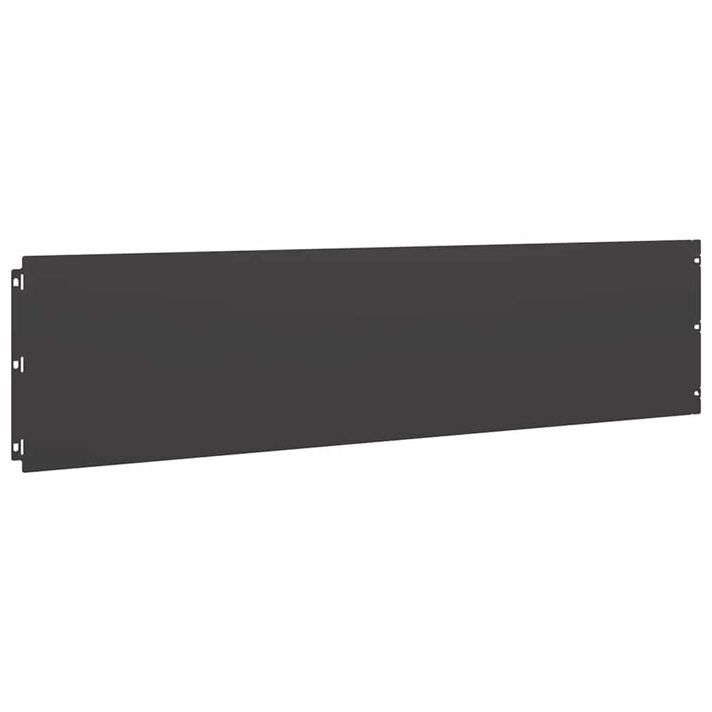 Rasenkanten 10 Stk. Schwarz 25x103 cm Kaltgewalzter Stahl