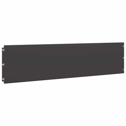 Rasenkanten 10 Stk. Schwarz 25x103 cm Kaltgewalzter Stahl