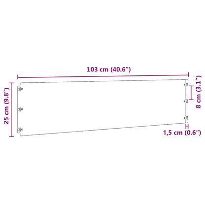 Rasenkanten 10 Stk. Schwarz 25x103 cm Kaltgewalzter Stahl