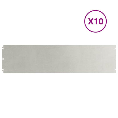 Rasenkanten 10 Stk. 25x103 cm Edelstahl