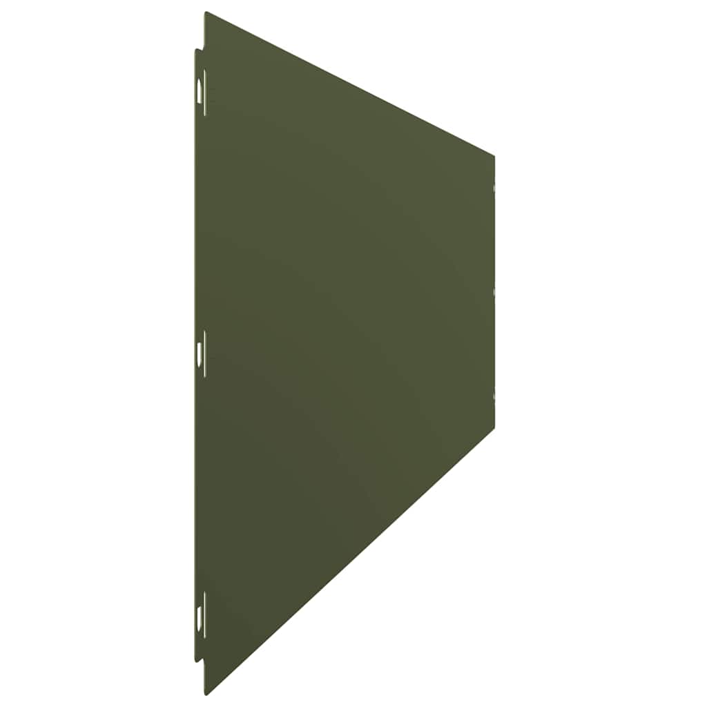 Rasenkanten 20 Stk. Olivgrün 25x103 cm Kaltgewalzter Stahl