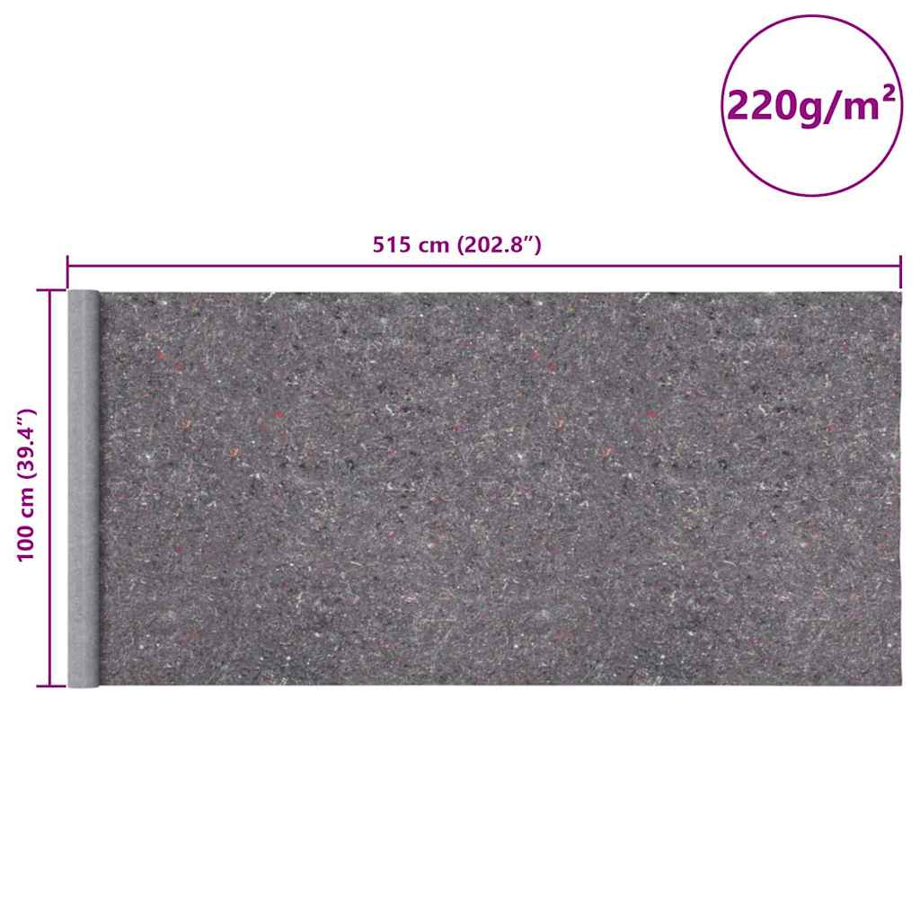 Rutschfeste Malervliese 2 Stk. 5 m 220 g/m² Grau