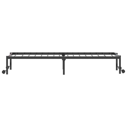 Bettgestell ohne Matratze Klappbar Schwarz 75x190 cm Stahl