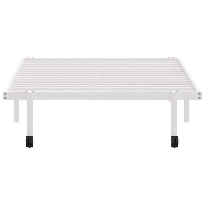 Bettgestell ohne Matratze Klappbar Weiß 100x200 cm Stahl