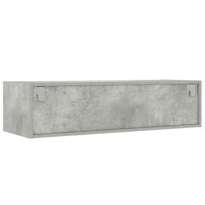 TV-Schrank mit LED-Leuchten Betongrau 100x35,5x25 cm
