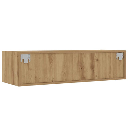 TV-Schrank mit LED-Leuchten Artisan-Eiche 100x35,5x25 cm