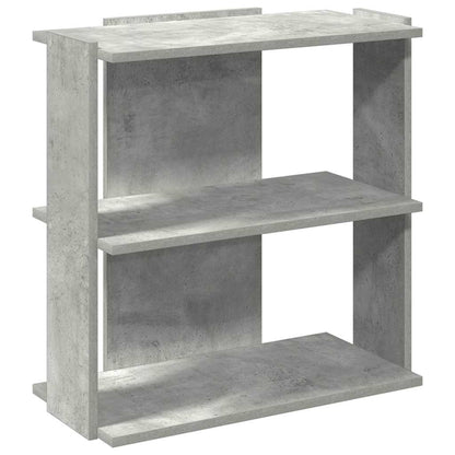 Bücherregal 3 Böden Betongrau 60x30x60 cm Holzwerkstoff