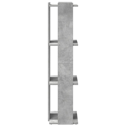 Bücherregal 3 Böden Betongrau 60x30x120 cm Holzwerkstoff