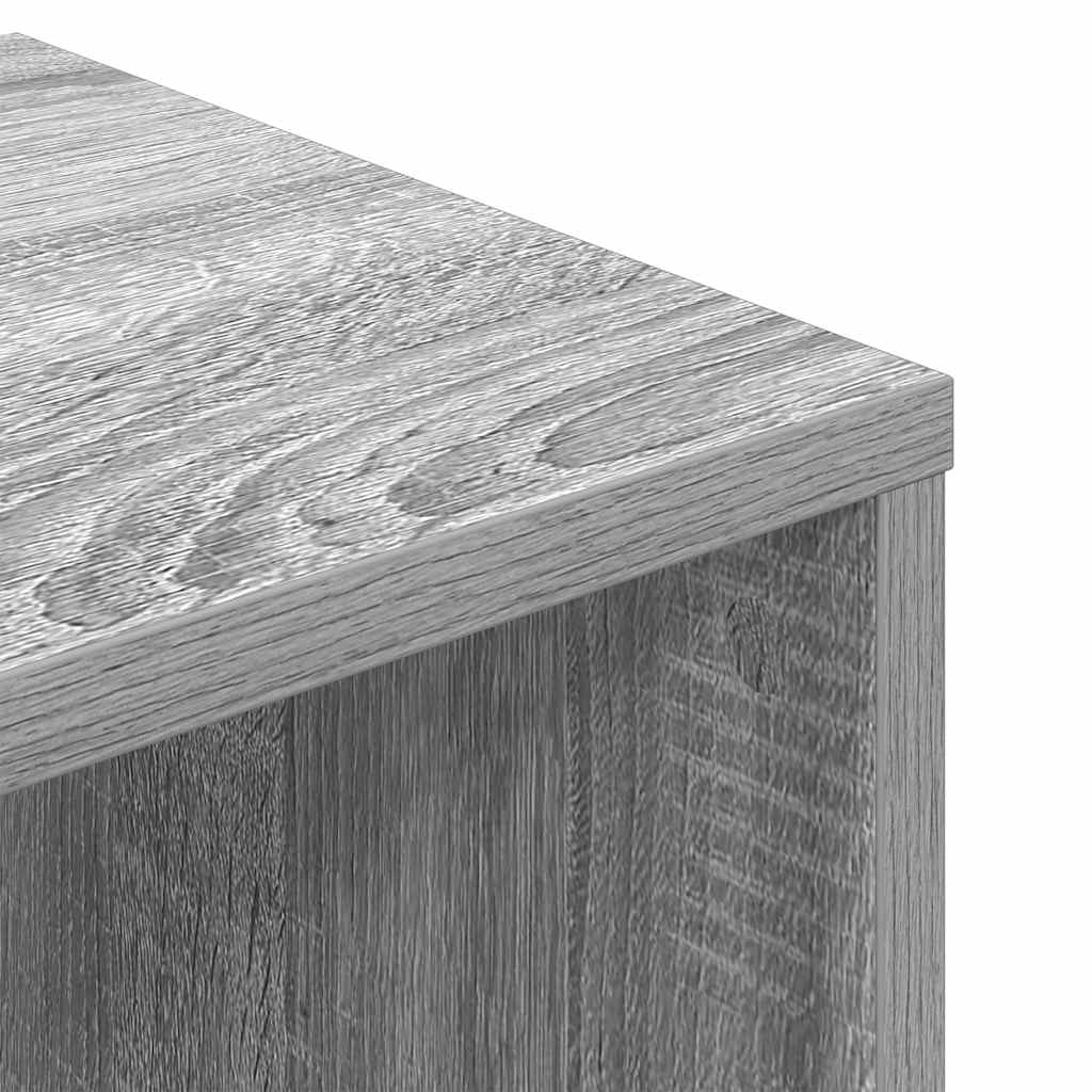 Bücherregal Grau Sonoma 34x31x112 cm Holzwerkstoff