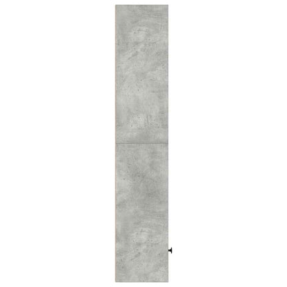 Bücherregal Betongrau 31x24x127 cm Holzwerkstoff