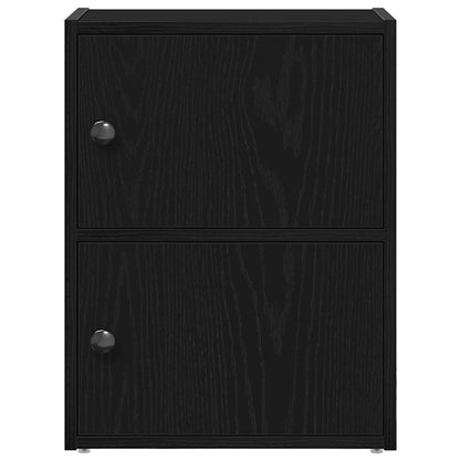 Bücherregal Schwarz Eichen-Optik 40x24x52 cm Holzwerkstoff