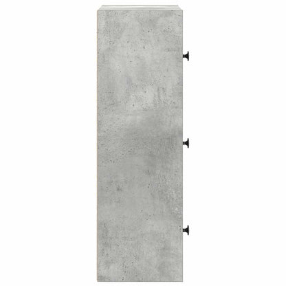 Bücherregal Betongrau 40x24x77 cm Holzwerkstoff