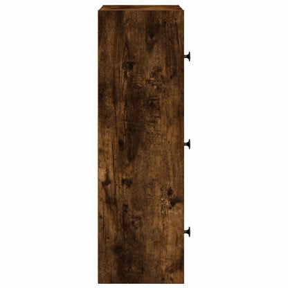 Bücherregal Räuchereiche 40x24x77 cm Holzwerkstoff