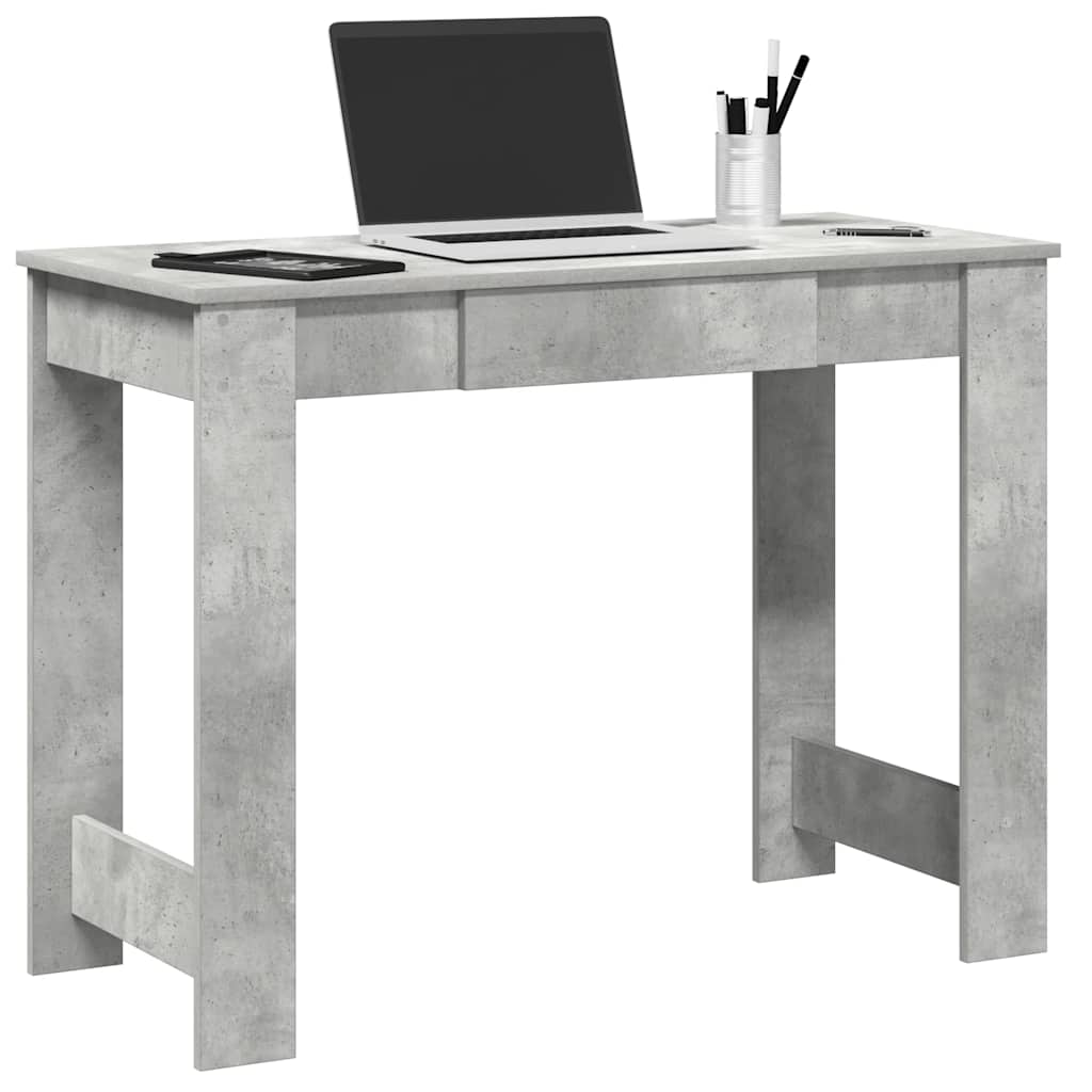 Skrivebord Beton Grå 100x45x75 cm Træmateriale