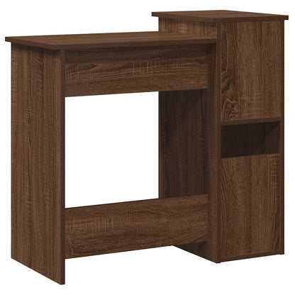 Schreibtisch mit Regal Braun Eichen-Optik 84x40x78 cm