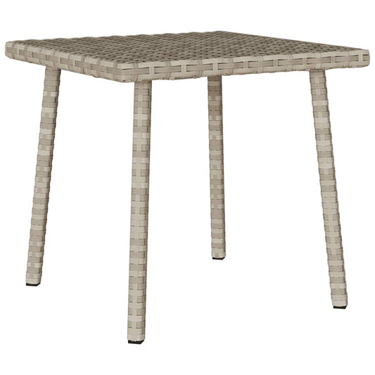 Havesofabord Rektangulært Lysegrå 40x40x37 cm Polyrattan