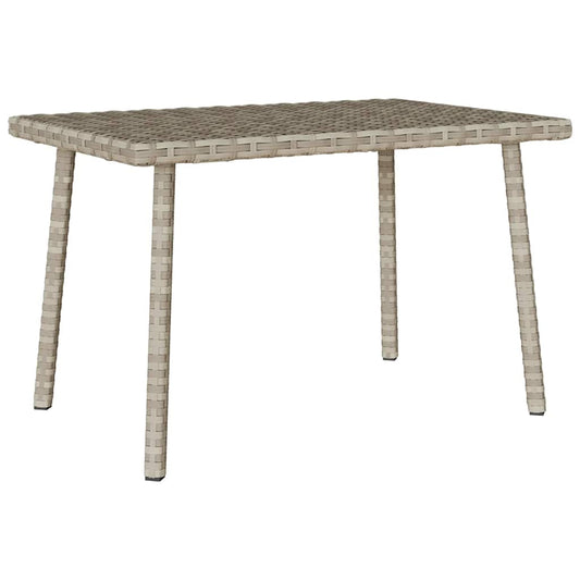 Have Sofabord Rektangulær Lysegrå 60x40x37 cm Poly Rattan