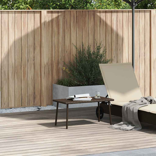 Have Sofabord Rektangulær Brun 80x40x37 cm Poly Rattan