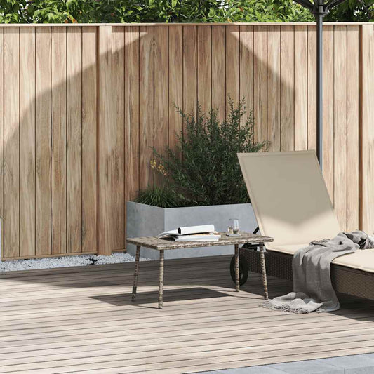 Have Sofabord Rektangulært Grå 80x40x37 cm Poly Rattan