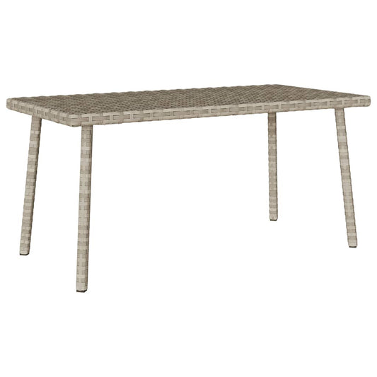 Havesofabord Rektangulært Lysegrå 80x40x37 cm Polyrattan