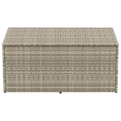 Garten-Auflagenbox Hellgrau 110x50x58 cm Poly Rattan