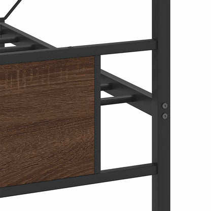 Metalseng uden madras brun eg look 183x213 cm