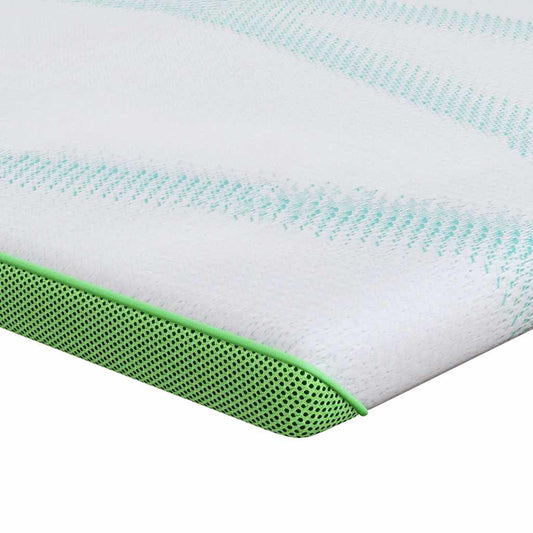 Matratzenpads Weiß und Grün 90 x 190 cm