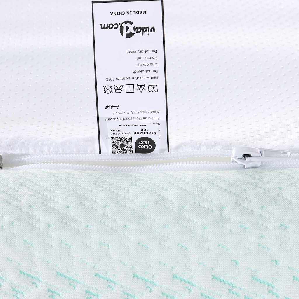 Matratzenpads Weiß und Grün 90 x 200 cm