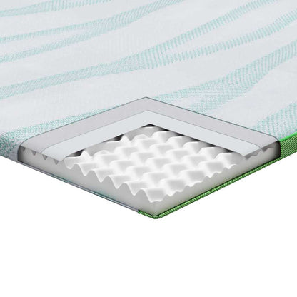 Matratzenpads Weiß und Grün 160 x 200 cm