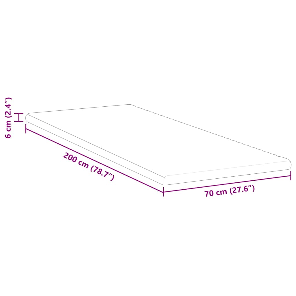 Matratzenpads Weiß 70 x 200 cm 100% Polyester Jacquardstoff