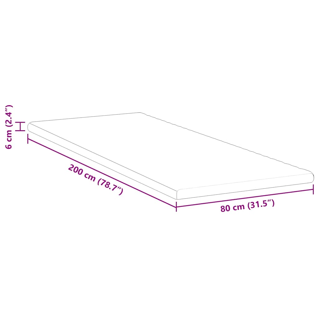 Matratzenpads Weiß 80 x 200 cm 100% Polyester Jacquardstoff