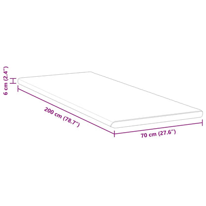 Matratzenpads Weiß 70 x 200 cm 100% Polyester Jacquardstoff