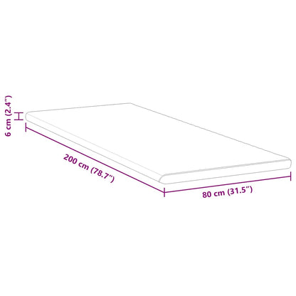 Matratzenpads Weiß 80 x 200 cm 100% Polyester Jacquardstoff