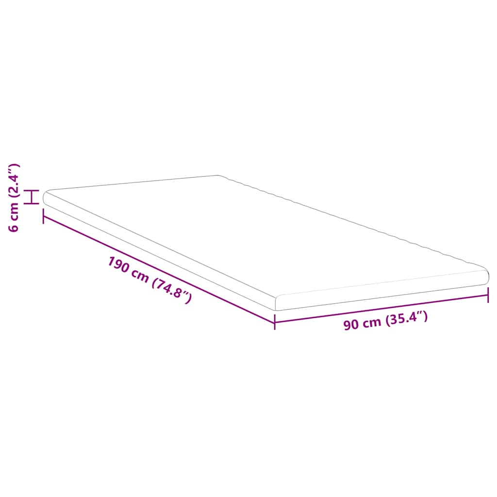 Matratzenpads Weiß 90 x 190 cm 100% Polyester Jacquardstoff