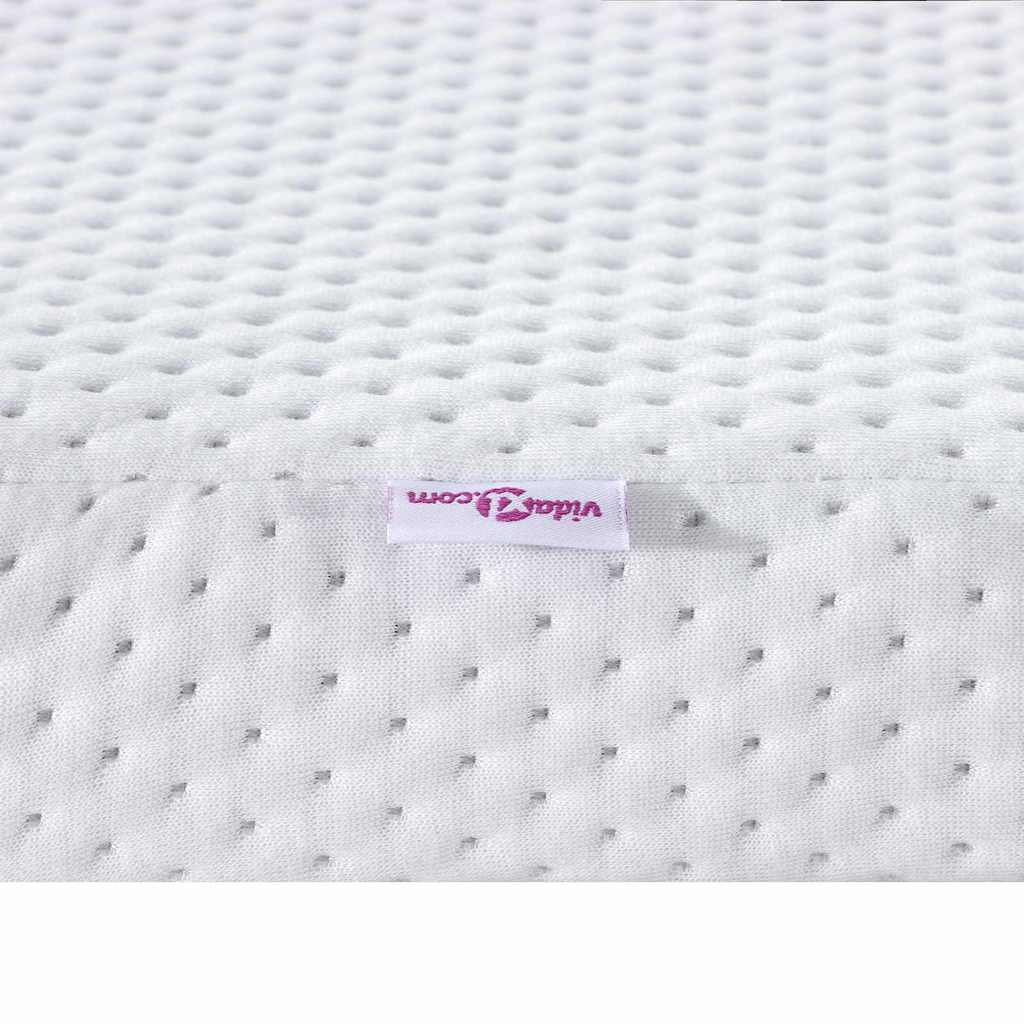 Matratzenpads Weiß 140 x 190 cm 100% Polyester Jacquardstoff