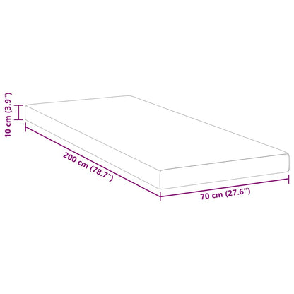 Matratzenpads Weiß 70 x 200 cm 100% Polyester Jacquardstoff