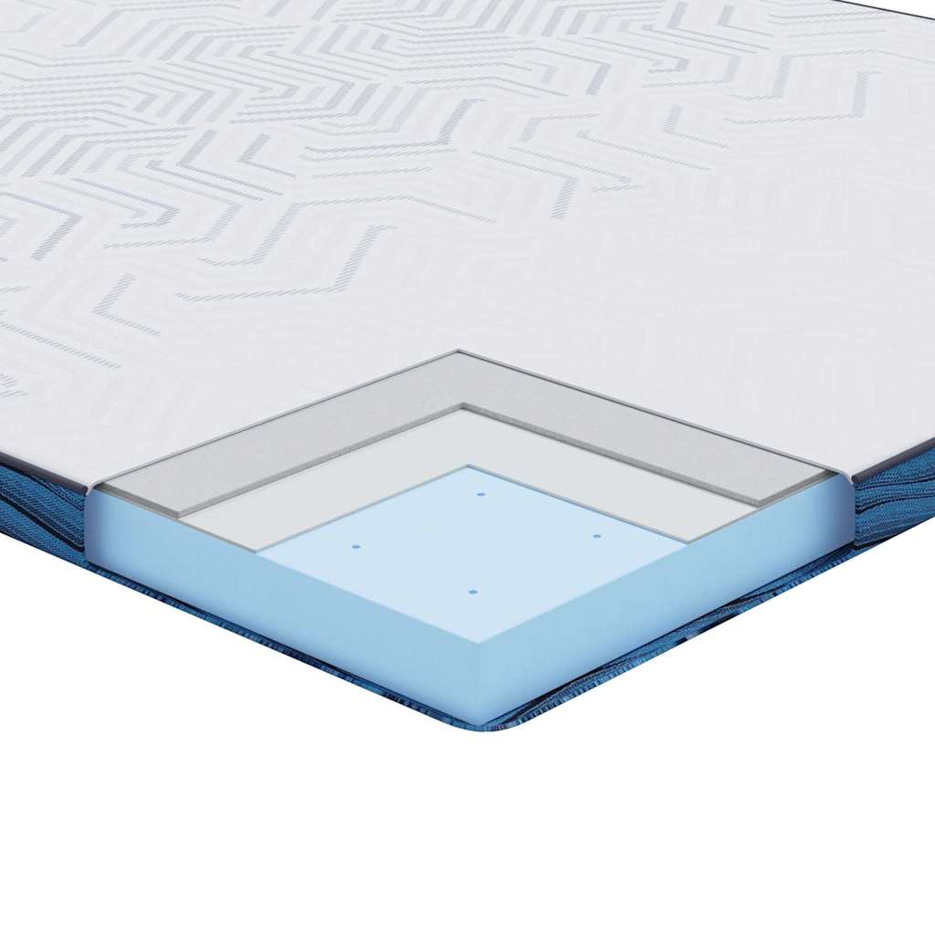 Matratzenpads Weiß und Blau 100 x 200 cm