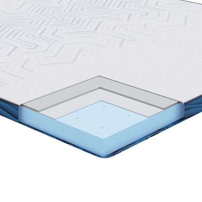 Matratzenpads Weiß und Blau 120 x 200 cm