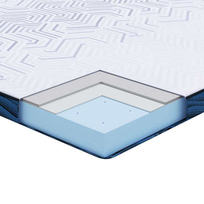 Matratzenpads Weiß und Blau 70 x 200 cm