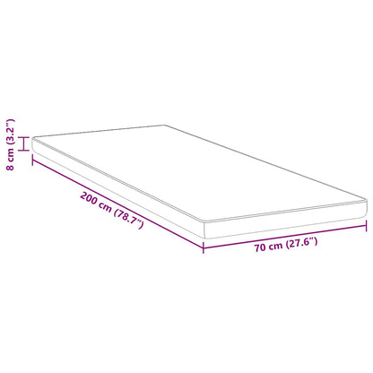 Matratzenpads Weiß und Blau 70 x 200 cm
