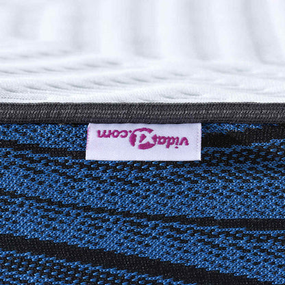 Matratzenpads Weiß und Blau 140 x 190 cm