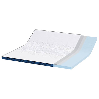 Matratzenpads Weiß und Blau 200 x 200 cm
