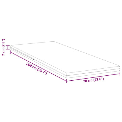 Matratzenpads Weiß 70 x 200 cm 100% Polyester Jacquardstoff
