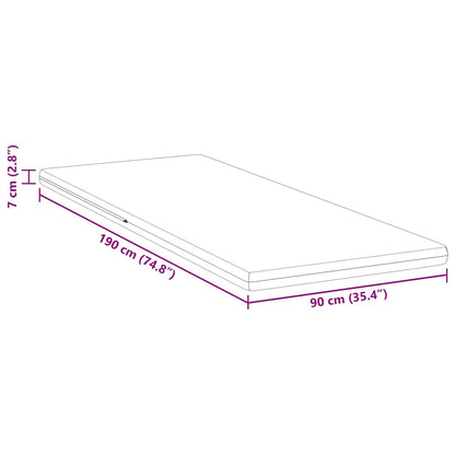 Matratzenpads Weiß 90 x 190 cm 100% Polyester Jacquardstoff